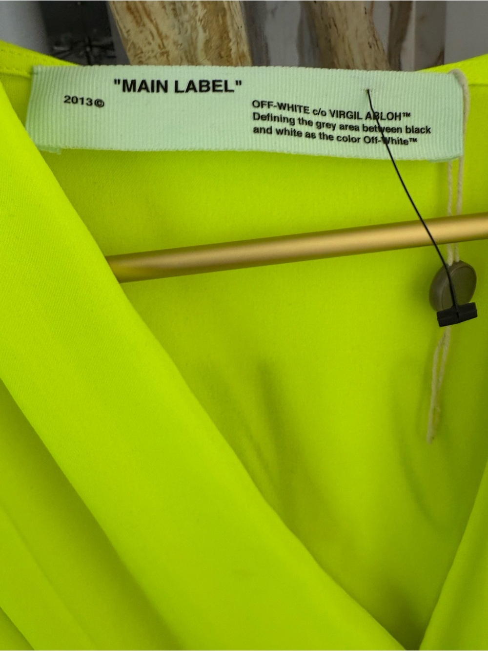 OFF-WHITE Vibrant Neon Green Wrap Dress with Belt - Picture 9 of 15